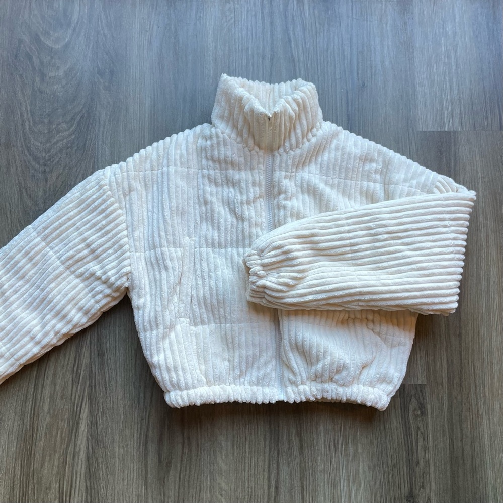 Velvet Cropped Jacket, Ribbed Puffer Coat